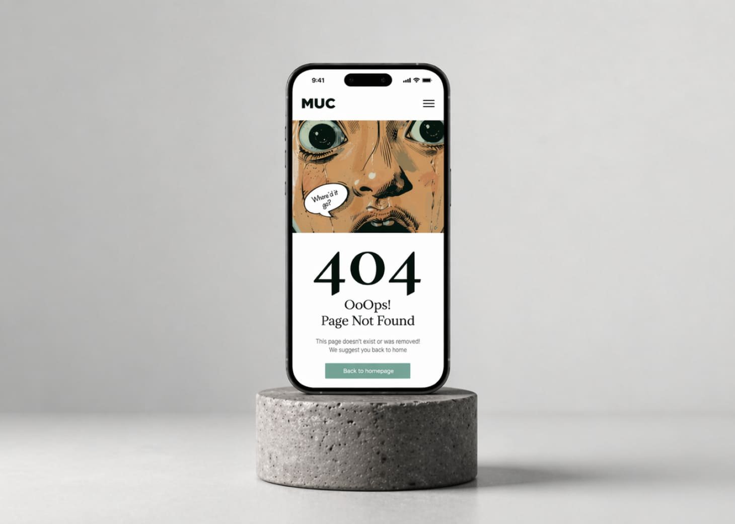 404 Not Found responsive project layout detail